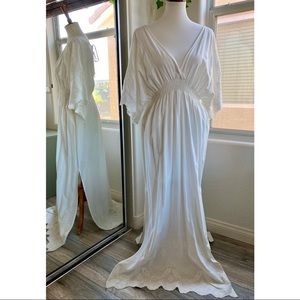 White floor length summer dress